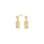 8ct. gold earrings w/cz