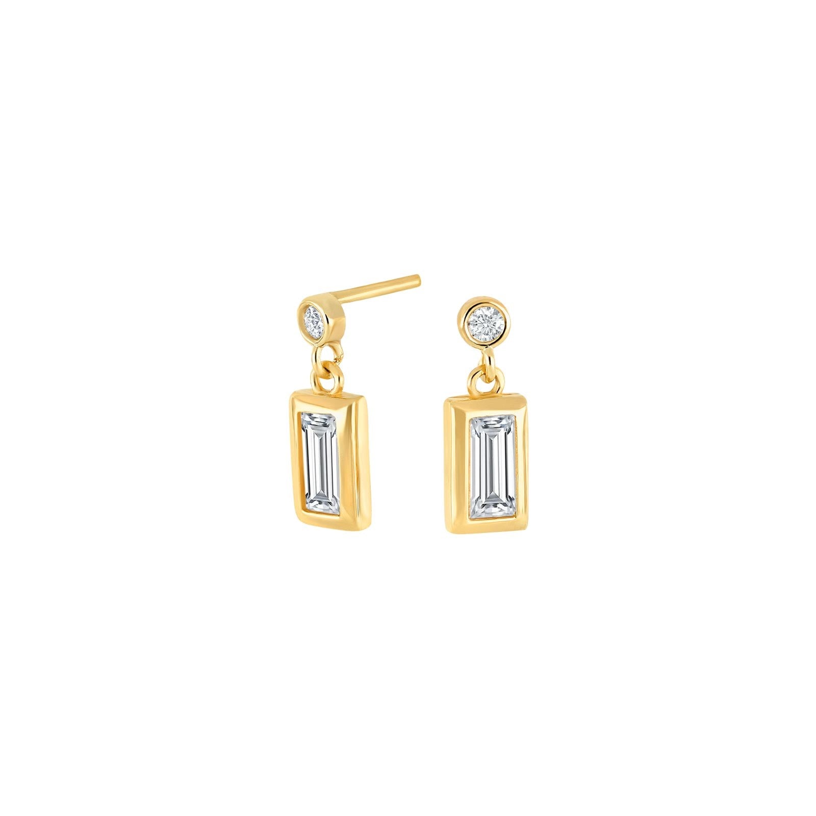 8ct. gold earrings w/cz
