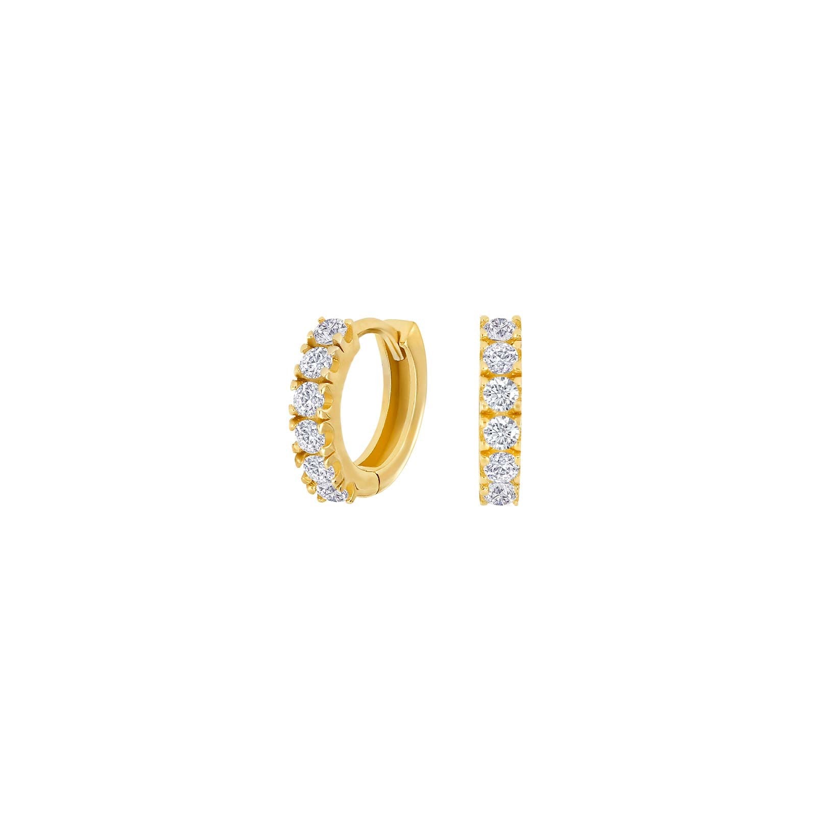 8kt. goldcreolen m/cz 12mm