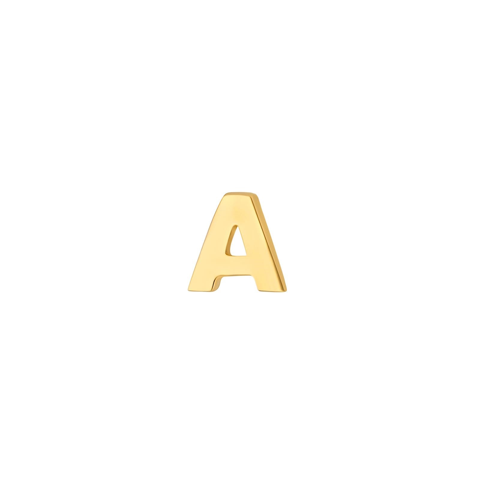 14 kt. gold earring letter - 1 pc.