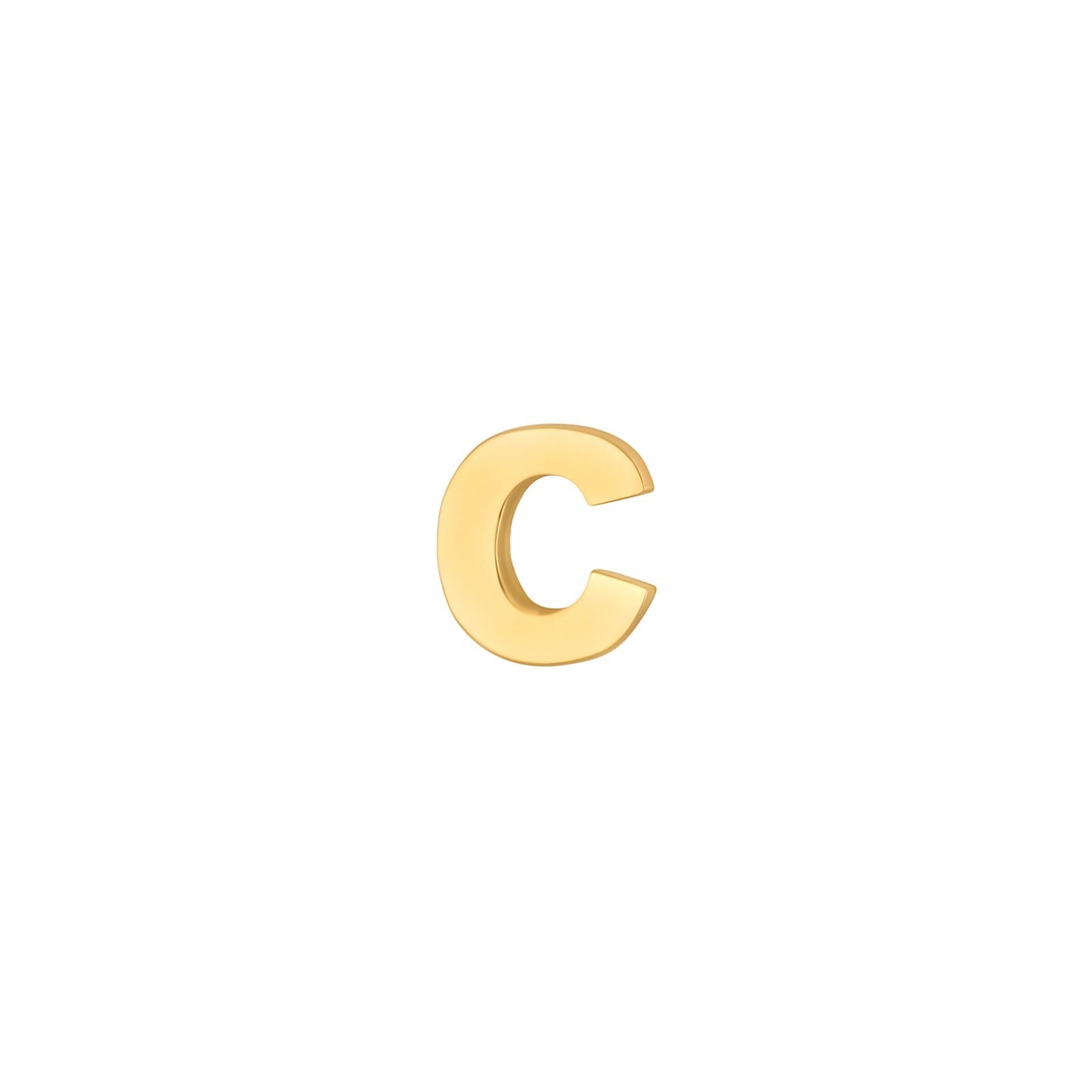 14 kt. gold earring letter - 1 pc.