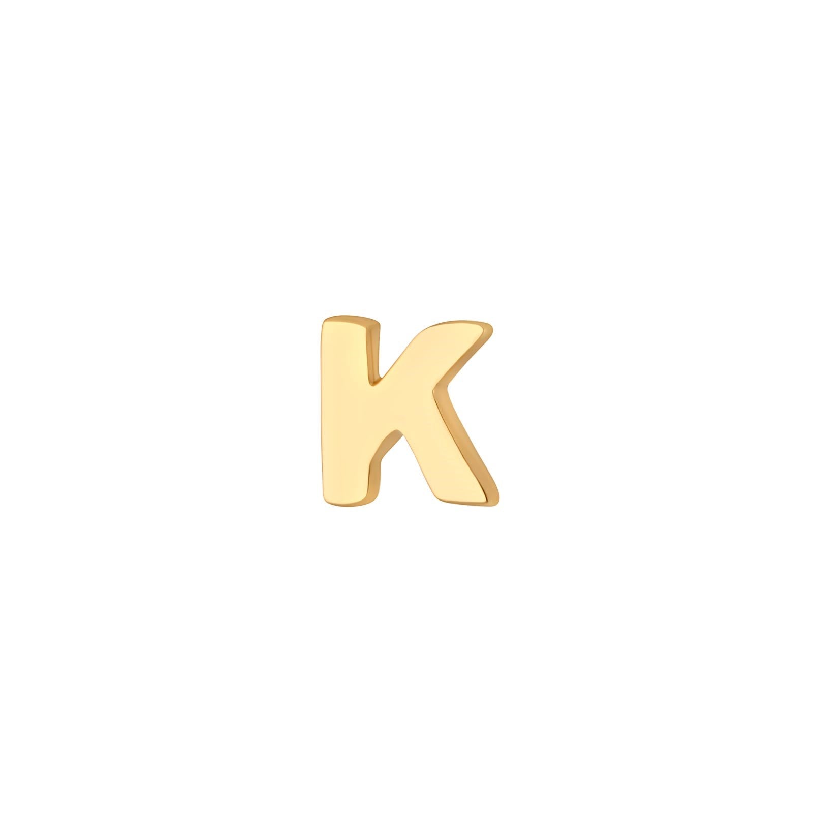 14 kt. gold earring letter - 1 pc.