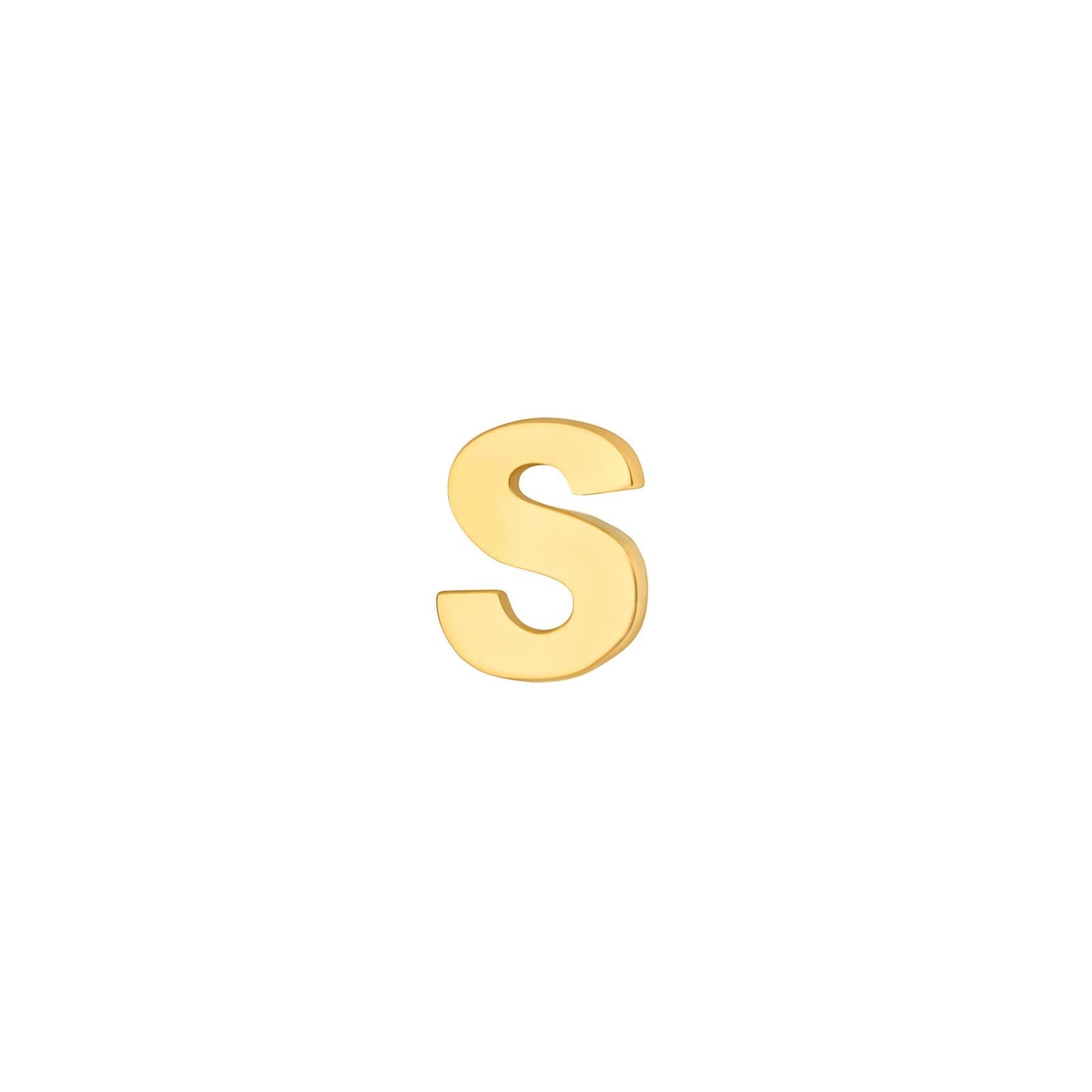 14 kt. gold earring letter - 1 pc.