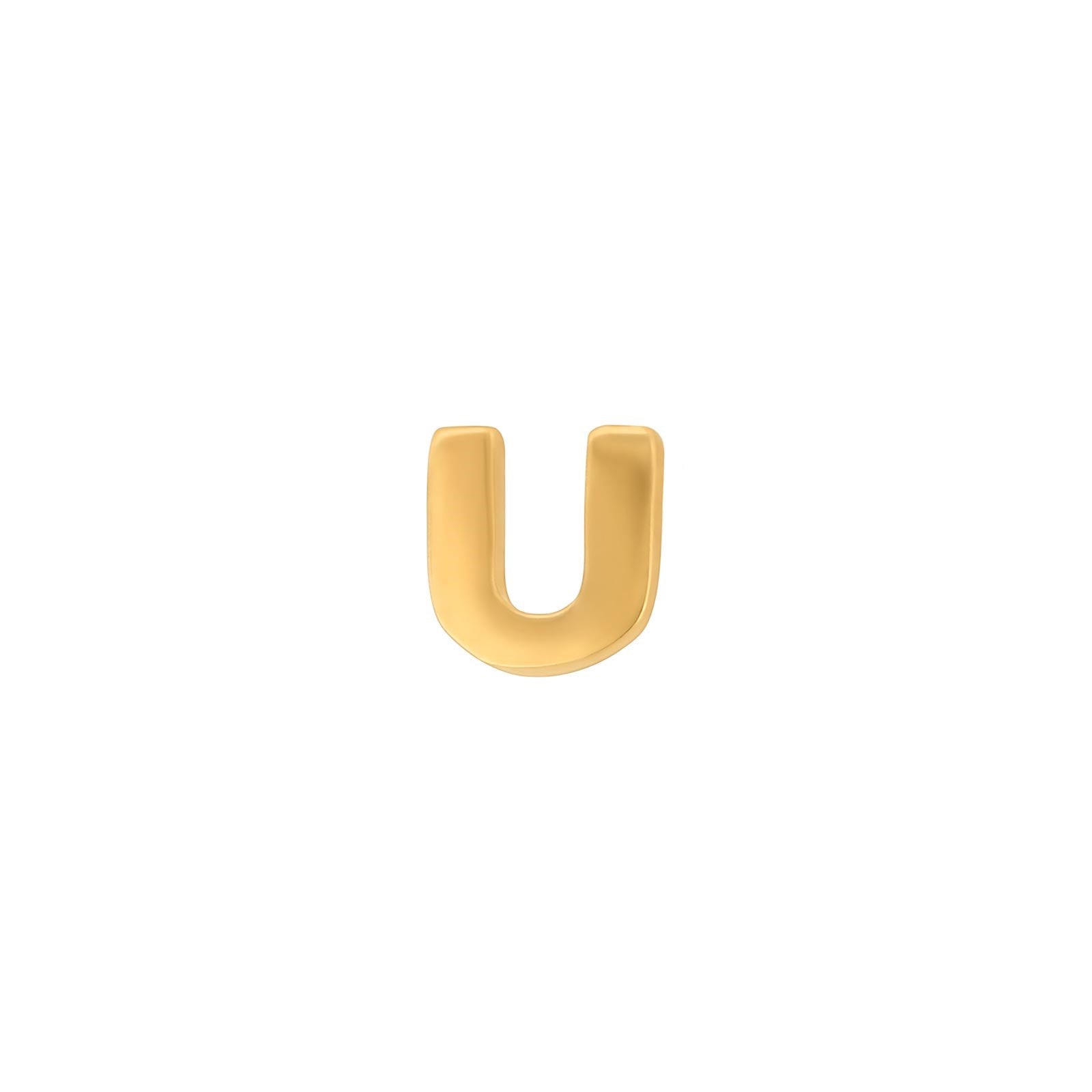 14 kt. gold earring letter - 1 pc.