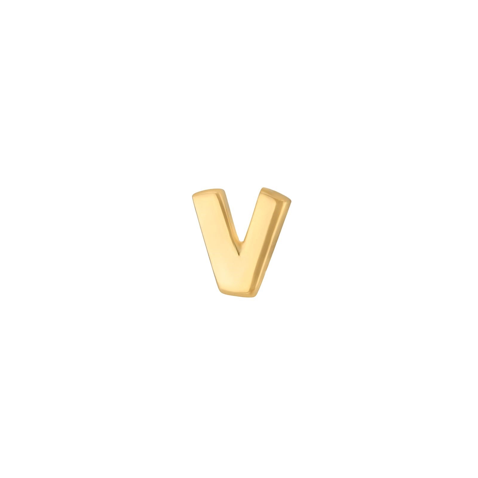 14 kt. gold earring letter - 1 pc.