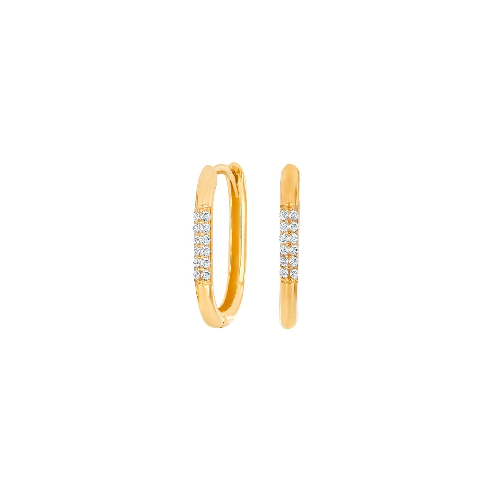 8kt. goldcreolen oval m/cz