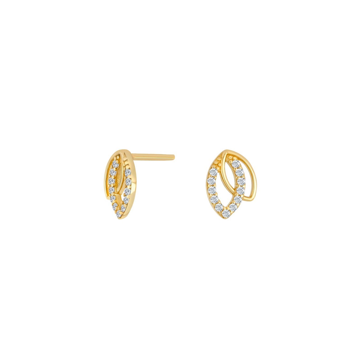 8kt. goldohrringe m/cz