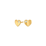 8ct. gold earring heart w/cz