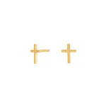 8ct. gold earrings cross w/cz