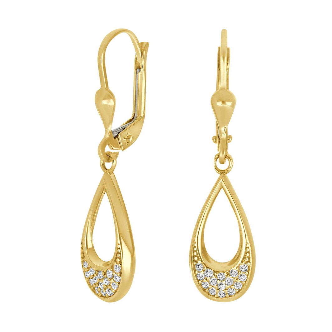 8ct. gold ear hanger w/cz