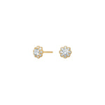 8kt. Gold Ohrstecker Blume