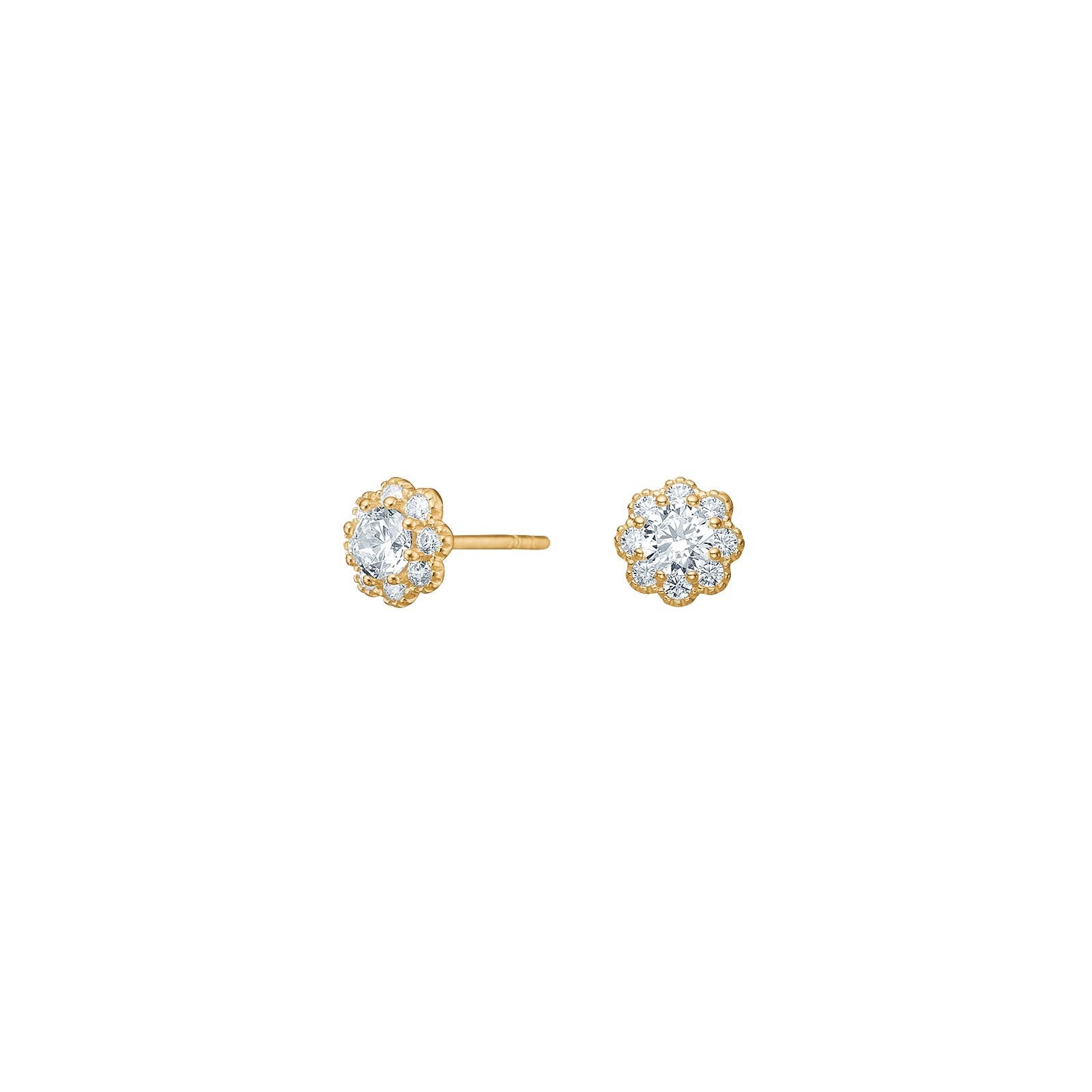 8kt. Gold Ohrstecker Blume