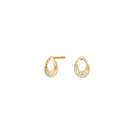 8ct. gold earrings w. cz