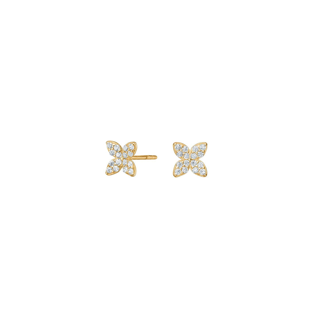 8ct. gold earrings w. cz