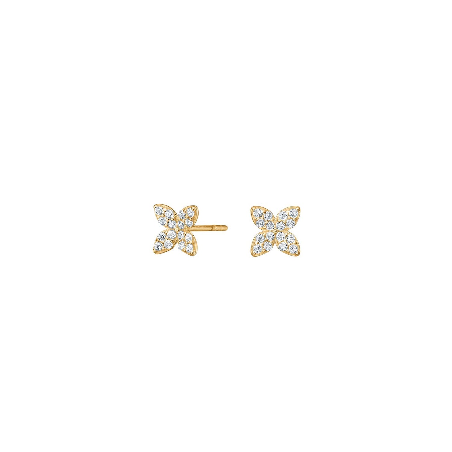 8kt. Gold Ohrstecker m. cz