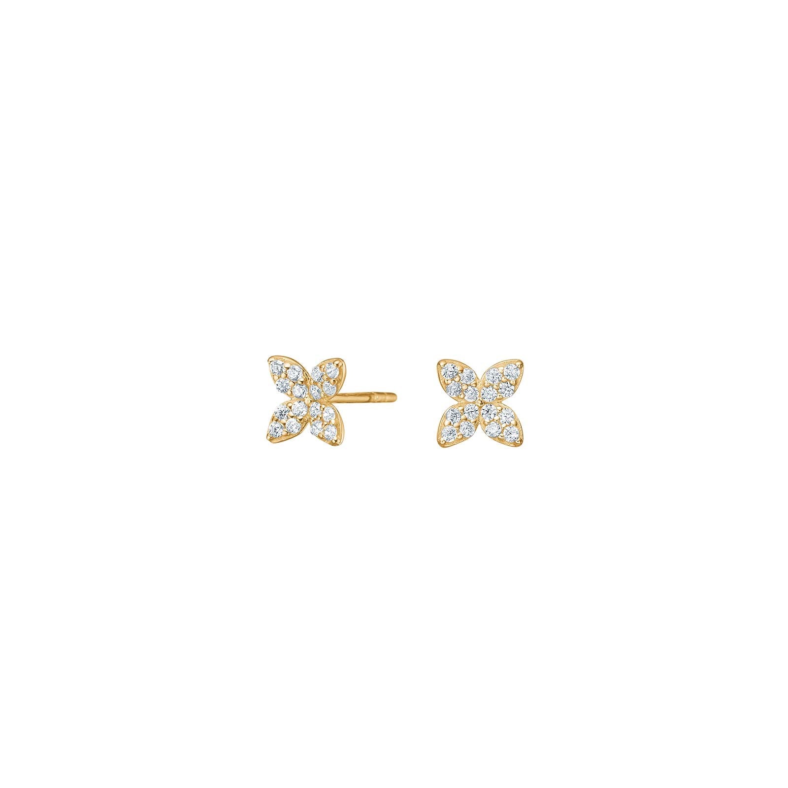 8kt. Gold Ohrstecker m. cz