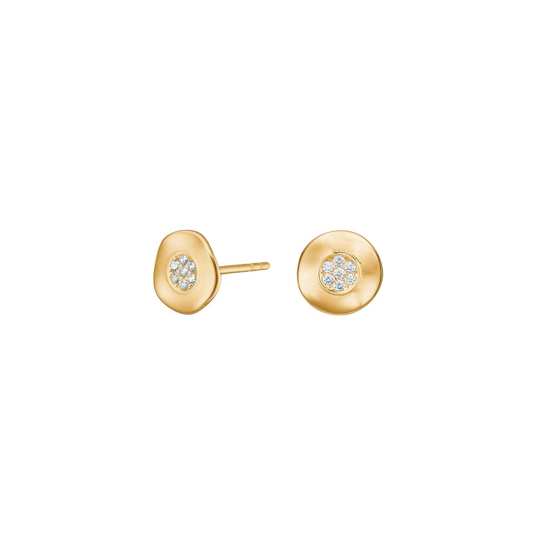 8ct. gold earrings w. cz
