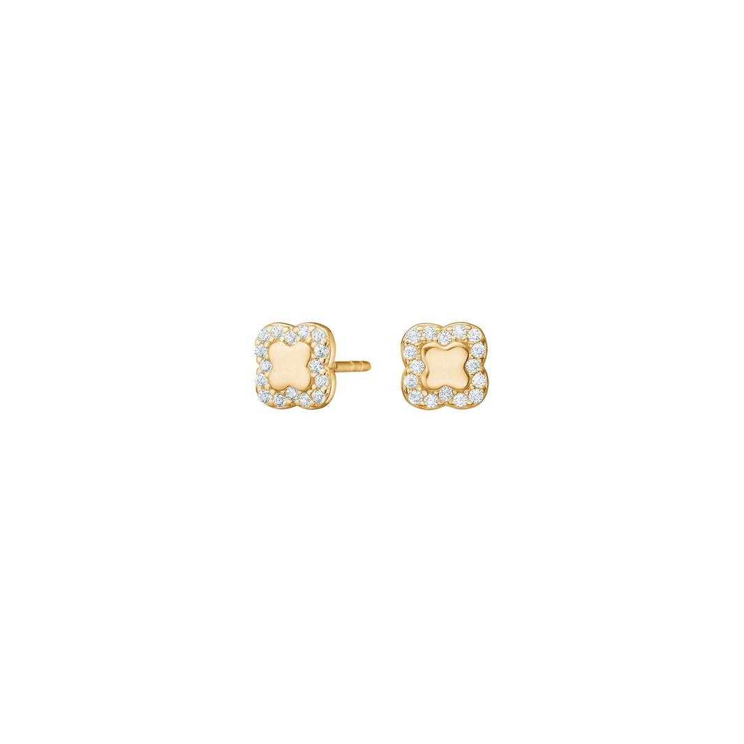 8ct. gold earrings w. cz