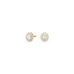 8ct. gold earrings w. cz