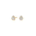 8ct. gold earrings w. cz