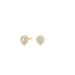 8ct. gold earrings w. cz