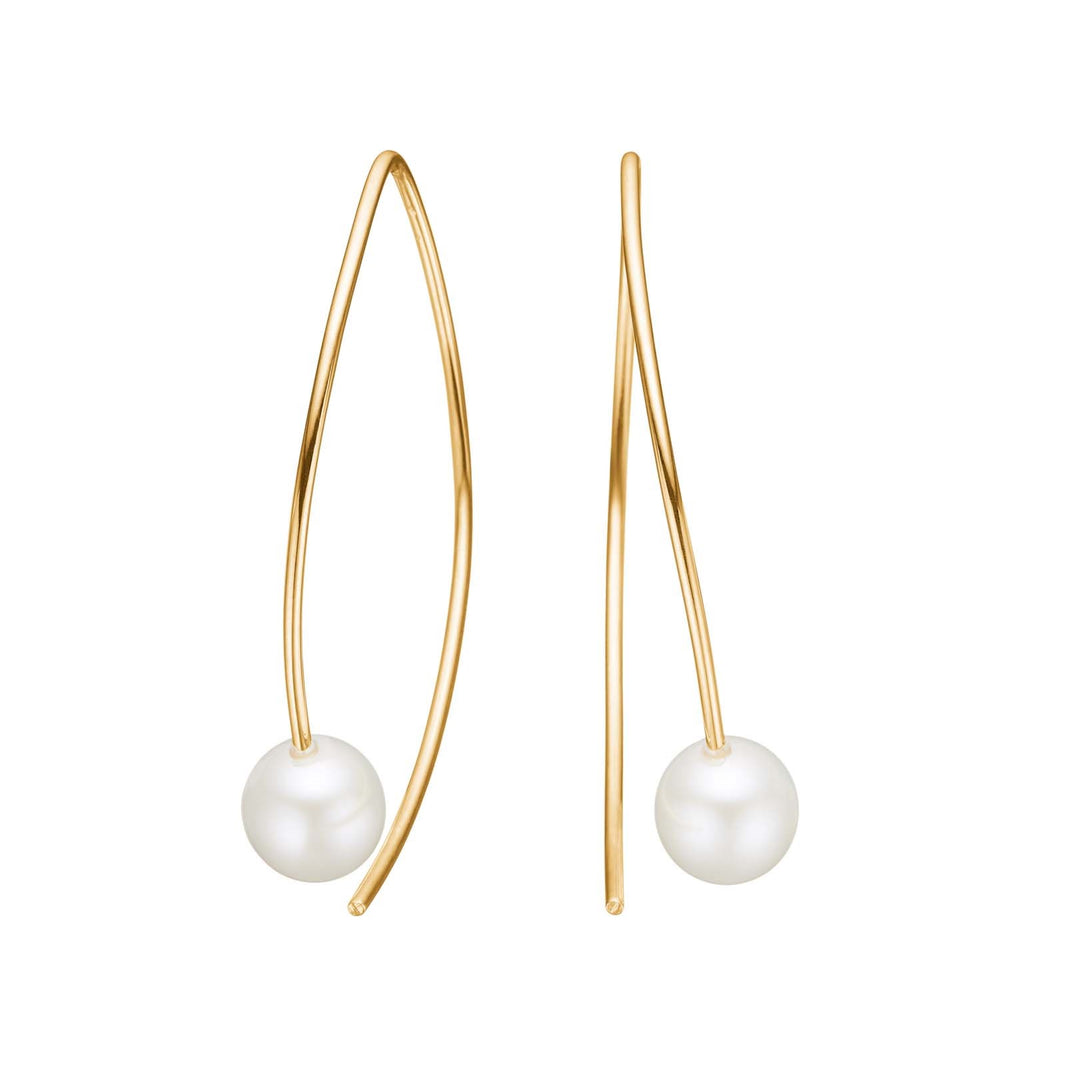 8ct. gold earrings w. FWP