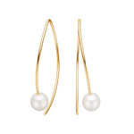 8ct. gold earrings w. FWP