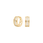 8ct gold hoops w. cz