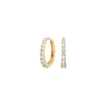 8ct gold hoops w. cz