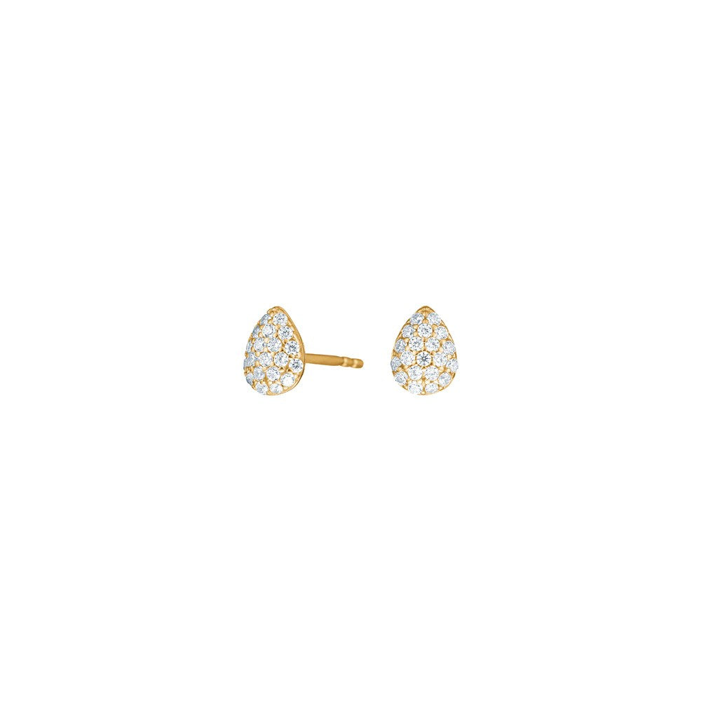 8kt. Gold Ohrstecker m. cz