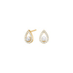 8kt. Gold Ohrstecker m. cz und FWP