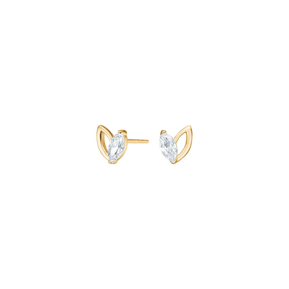 8kt. Gold Ohrstecker m. cz