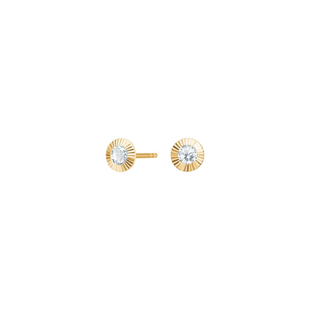 8kt. Gold Ohrstecker m. cz