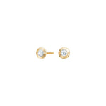 8ct. gold earrings w. cz
