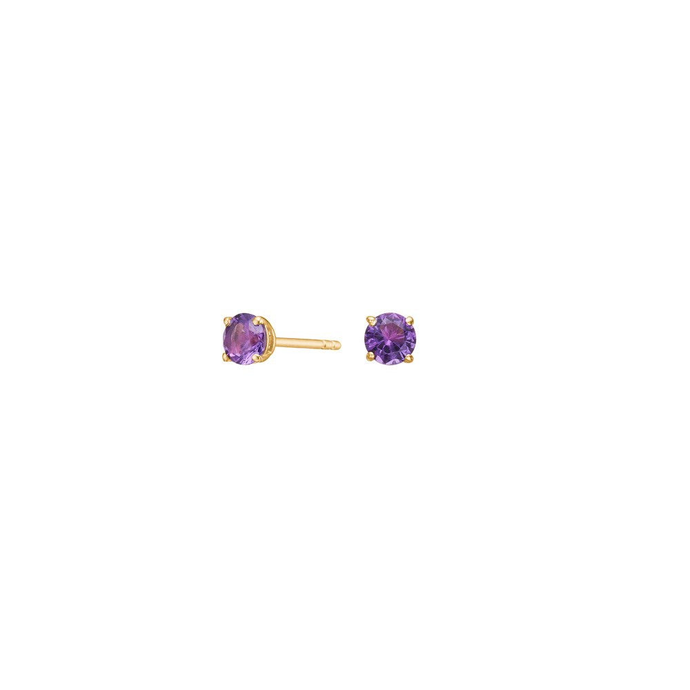 8kt. Ohrstecker  m 4mm Amethyst