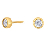 8 Karat Goldohrstecker mit Zirkonia