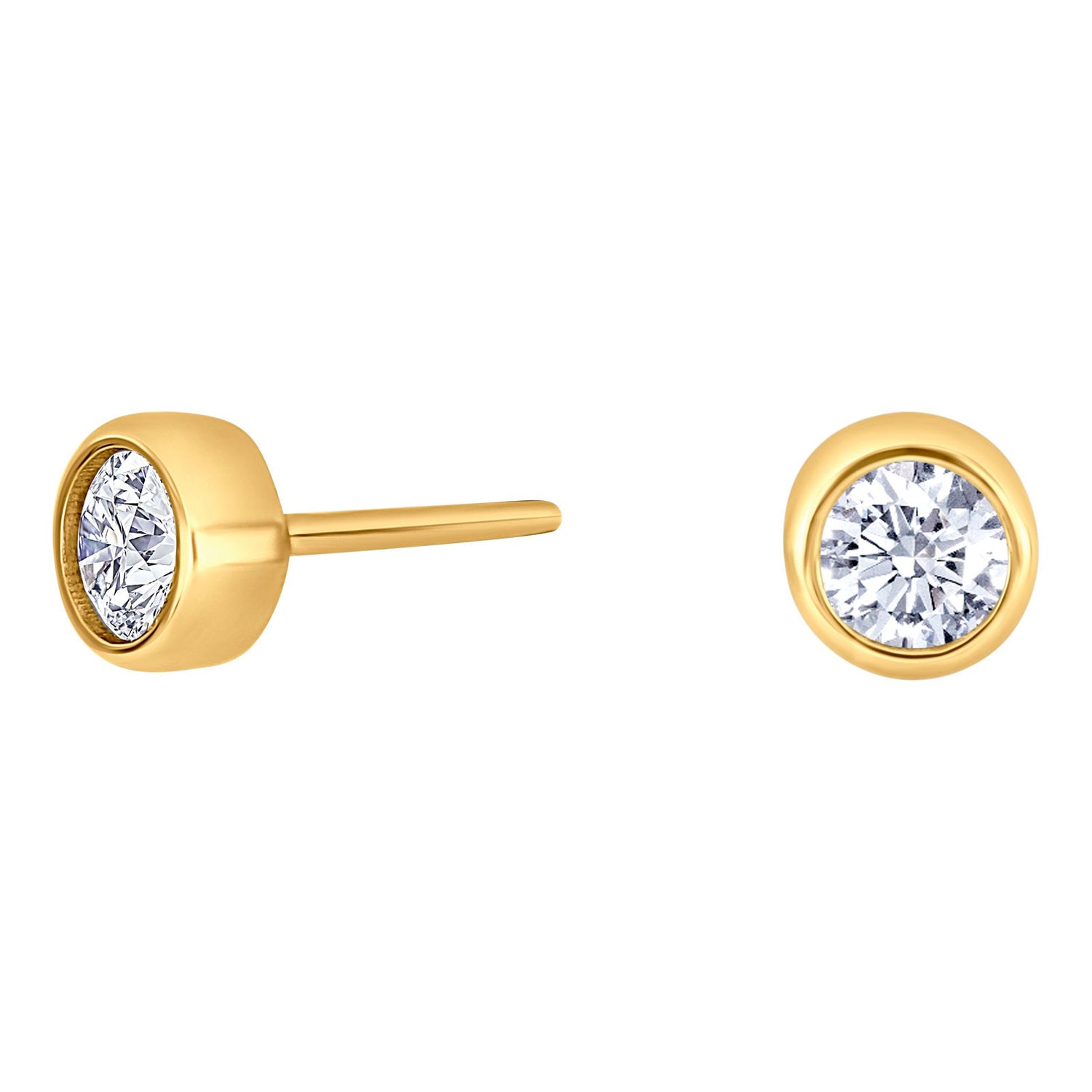 8 Karat Goldohrstecker mit Zirkonia