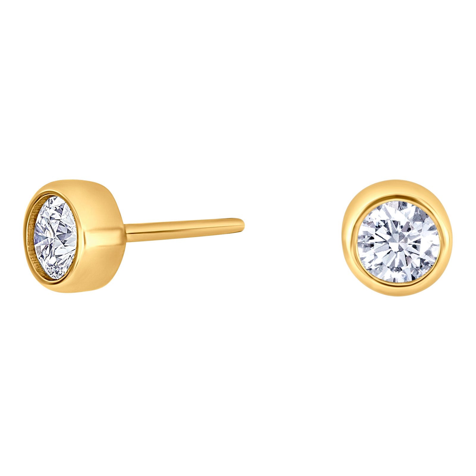8 Karat Goldohrstecker mit Zirkonia