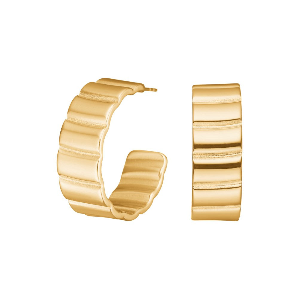 Hoop earrings VETO - IP gold