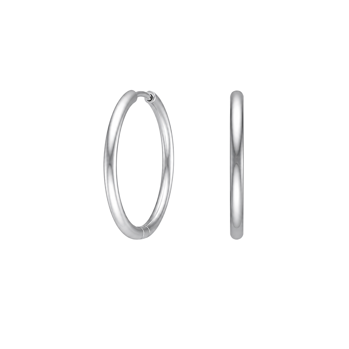 Hoop earrings 25mm CALMA - IP gold