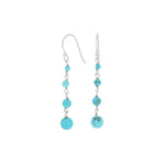 Rhd. Silver earring TURQUOISE52