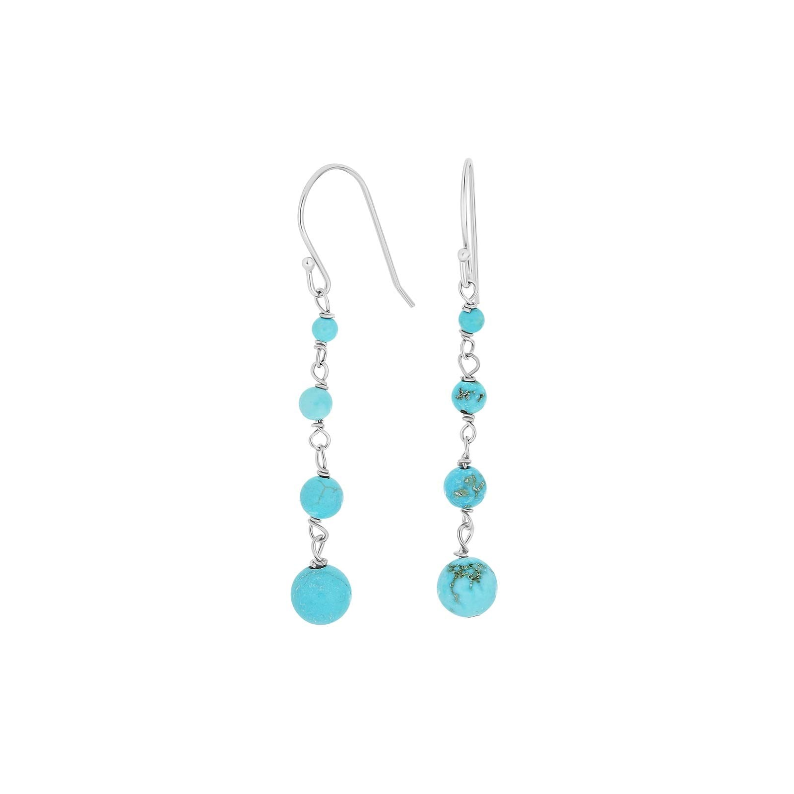 Rhd. Silver earring TURQUOISE52