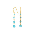 Gold-plated earrings TURQUOISE52