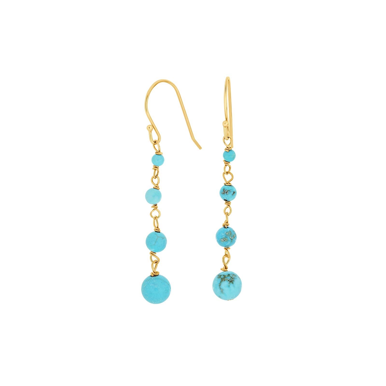 Gold-plated earrings TURQUOISE52