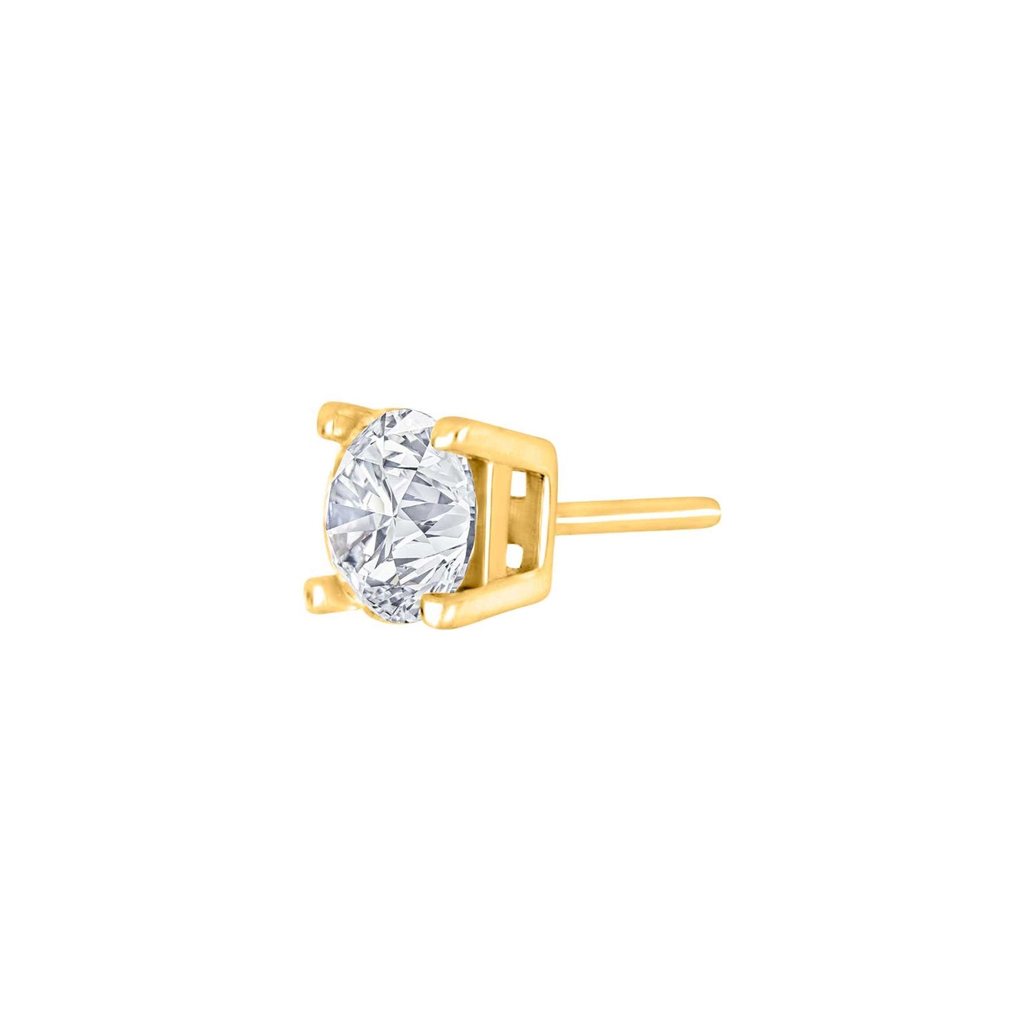 SON Stahl Ohrring IP gold 5mm 1 Stück