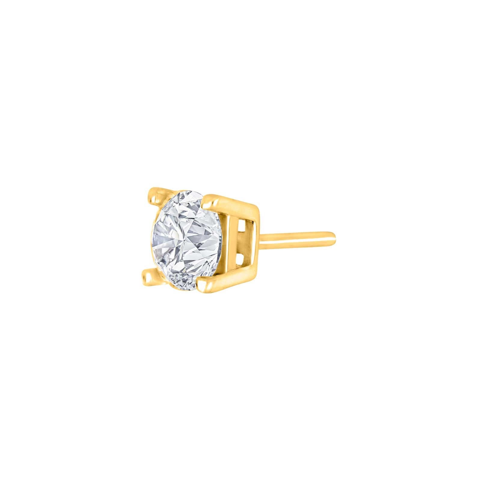 SON Stahl Ohrring IP gold 5mm 1 Stück