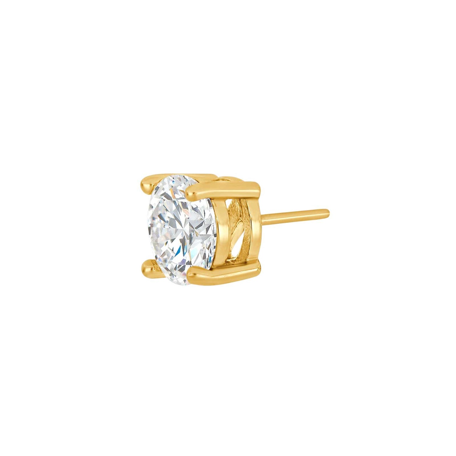 SON steel earring IP gold 7mm 1 pcs.