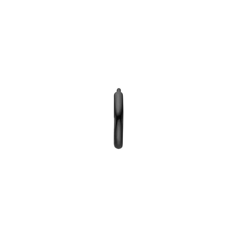 SON steel hoop earring IP black 14mm 1 pc.