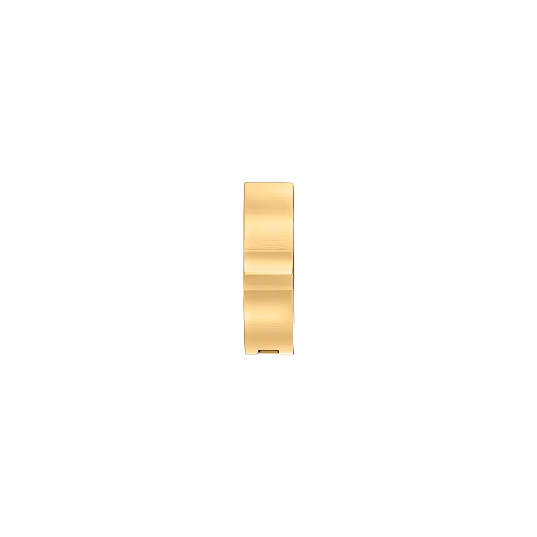 SON Stahl Creolen IP gold 13,5mm 1 Stück