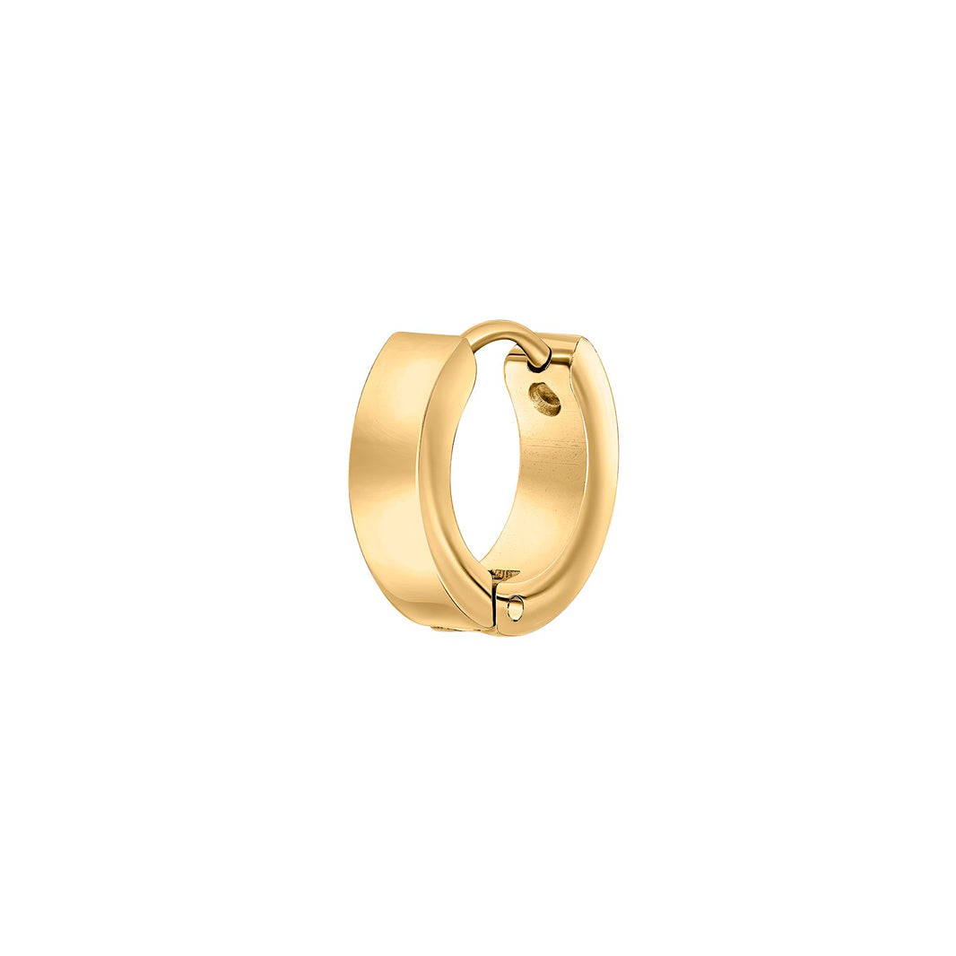 SON Stahl Creolen IP gold 13,5mm 1 Stück